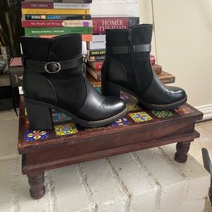 Vegan Leather Booties Black  Size 8
